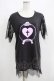 画像1: HELL CAT PUNKS / レース切り替えTシャツワンピ F 黒 H-25-06-08-029-PU-OP-KB-ZH (1)
