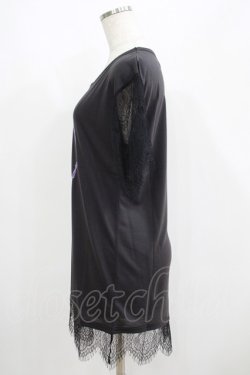 画像2: HELL CAT PUNKS / レース切り替えTシャツワンピ F 黒 H-25-06-08-029-PU-OP-KB-ZH