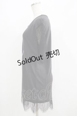 画像2: HELL CAT PUNKS / レース切り替えTシャツワンピ F 黒 H-25-06-08-029-PU-OP-KB-ZH