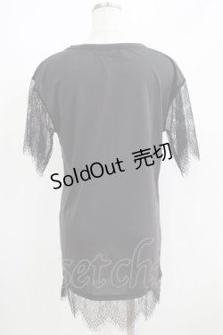 画像3: HELL CAT PUNKS / レース切り替えTシャツワンピ F 黒 H-25-06-08-029-PU-OP-KB-ZH
