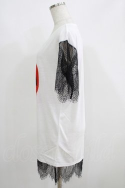 画像2: HELL CAT PUNKS / レーススリーブTシャツワンピース F 白 H-25-06-08-030-PU-OP-KB-ZH
