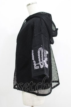 画像2: HELL CAT PUNKS / メッシュパーカーとTシャツのセット F 黒 H-25-06-08-033-PU-TO-KB-ZH
