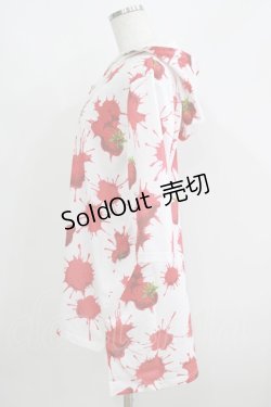 画像2: Drug Honey / ストロベリーブラッド半袖パーカー  白 H-25-06-08-037-PU-TO-KB-ZH