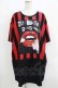 画像1: HELL CAT PUNKS / ストライプ切り替えBIG Tシャツ F 黒×赤 H-25-06-08-038-PU-TO-KB-ZH (1)