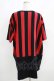 画像3: HELL CAT PUNKS / ストライプ切り替えBIG Tシャツ F 黒×赤 H-25-06-08-038-PU-TO-KB-ZH (3)