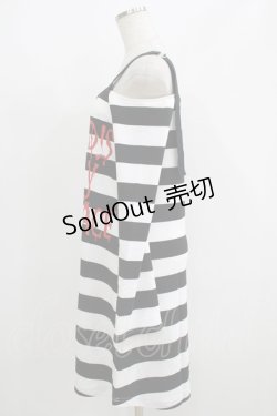 画像2: HELL CAT PUNKS / オープンショルダーワンピース F 黒×白 H-25-06-08-039-PU-OP-KB-ZH