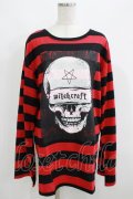 HELL CAT PUNKS /ULLボーダーBIGロンT F 黒×赤 H-25-06-08-041-PU-TO-KB-ZH