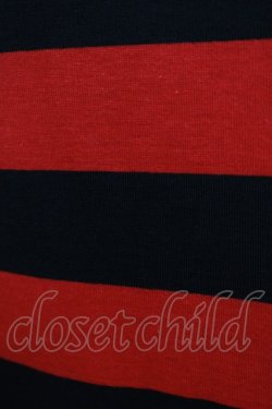 画像4: HELL CAT PUNKS / ボーダーBIG Tシャツ F 黒×赤 H-25-06-08-042-PU-TO-KB-ZH