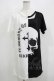 画像1: HELL CAT PUNKS / バイカラーロングTシャツSKULL F 黒×白 H-25-06-08-045-PU-TO-KB-ZH (1)