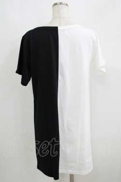 画像3: HELL CAT PUNKS / バイカラーロングTシャツSKULL F 黒×白 H-25-06-08-045-PU-TO-KB-ZH