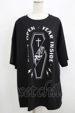 画像1: HELL CAT PUNKS / Monster Party×HELL CAT PUNKS Tシャツ　 F 黒 H-25-06-08-047-PU-TO-KB-ZH