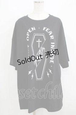 画像1: HELL CAT PUNKS / Monster Party×HELL CAT PUNKS Tシャツ　 F 黒 H-25-06-08-047-PU-TO-KB-ZH