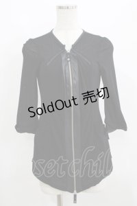 Ozz Croce / メッシュZIPカーデ  黒 H-25-06-08-052-OO-TO-KB-ZH