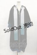 IRO+IRO / 大人のグラデーション配色*ユニセックスメルトロングパーカー M ブラック H-25-06-08-1034-LO-TO-NS-ZH