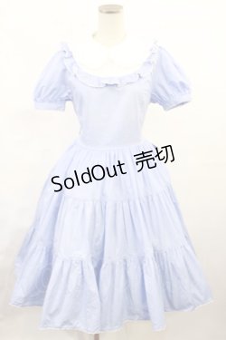 画像1: metamorphose / 半袖メイド風ワンピース Free サックス H-25-06-08-1004-ME-OP-NS-ZH