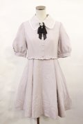 Rojita / 衿レーススリットシアー半袖ワンピース Free ピンク H-25-06-08-1010-LO-OP-NS-ZH