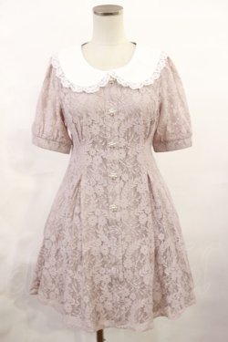 画像1: evelyn / エリレースワンピース Free ピンク H-25-06-08-1011-LO-OP-NS-ZH