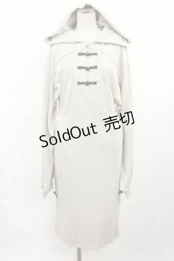画像1: IRO+IRO / チャイナスリットパーカーワンピース M グレー H-25-06-08-1014-LO-OP-NS-ZH