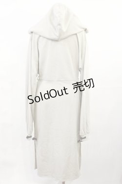 画像2: IRO+IRO / チャイナスリットパーカーワンピース M グレー H-25-06-08-1014-LO-OP-NS-ZH