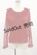 PINK HOUSE / ポルカドットチュール使いカットソー 3（M） レッド H-25-06-08-1019-LO-TO-NS-ZH