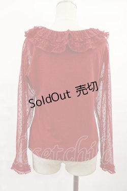 画像2: PINK HOUSE / ポルカドットチュール使いカットソー 3（M） レッド H-25-06-08-1019-LO-TO-NS-ZH