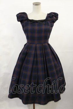 画像1: Victorian maiden / ノーブルチェックドレス free オータムブルー H-25-06-08-1003-CL-OP-NS-ZH