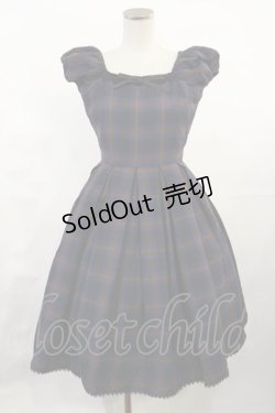 画像1: Victorian maiden / ノーブルチェックドレス free オータムブルー H-25-06-08-1003-CL-OP-NS-ZH