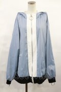Favorite / 鮫浮輪さんコラボグッズ*サメモチーフのユニセックス パーカー Free サックス H-25-06-08-1026-LO-TO-NS-ZH
