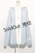 Favorite / 鮫浮輪さんコラボグッズ*サメモチーフのユニセックス パーカー Free サックス H-25-06-08-1026-LO-TO-NS-ZH