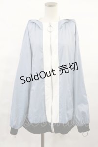 Favorite / 鮫浮輪さんコラボグッズ*サメモチーフのユニセックス パーカー Free サックス H-25-06-08-1026-LO-TO-NS-ZH