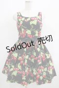 MILK / CHERRY gardenドレス  ブラックベース H-25-06-08-006-ML-OP-KB-ZH