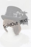 corgi-corgi / ローズフェザーシルクハット  ブラック H-25-06-08-080-GO-AC-KB-ZH