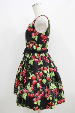 画像2: MILK / CHERRY gardenドレス  ブラックベース H-25-06-08-006-ML-OP-KB-ZH