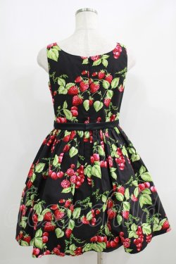 画像3: MILK / CHERRY gardenドレス  ブラックベース H-25-06-08-006-ML-OP-KB-ZH