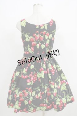 画像3: MILK / CHERRY gardenドレス  ブラックベース H-25-06-08-006-ML-OP-KB-ZH