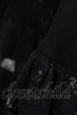 画像5: FRILL / レースフリルギャザースカート  黒 H-25-06-08-008-HN-SK-KB-ZH