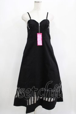 画像1: HELL CAT PUNKS / ビスチェマキシワンピース F 黒 H-25-06-08-012-PU-OP-KB-ZH