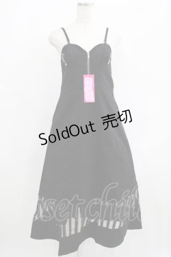 画像1: HELL CAT PUNKS / ビスチェマキシワンピース F 黒 H-25-06-08-012-PU-OP-KB-ZH
