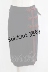 abilletage / チャイナタイトスカート  レッド×ブラック H-25-06-08-021-GO-SK-KB-ZH