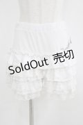 Ozz oneste / レースフリルペチパンツ  白 H-25-06-09-1030-OO-PA-KB-ZH