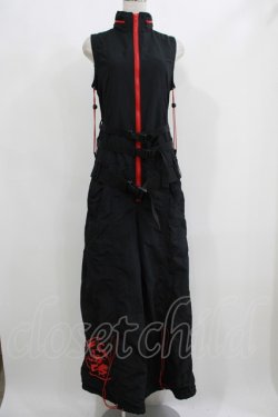 画像1: Qutie Frash / 配色オールインワン  黒×赤 H-25-06-09-1036-QU-PA-KB-ZH