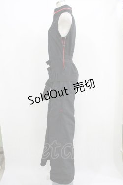 画像2: Qutie Frash / 配色オールインワン  黒×赤 H-25-06-09-1036-QU-PA-KB-ZH