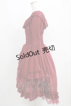 画像2: ATELIER PIERROT / 姫袖ベビードールワンピース  ワイン H-25-06-09-1003-EL-OP-KB-ZH