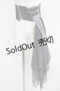 Ozz Croce / アシメショートコルセット  グレー×黒 H-25-06-09-1043-OO-ZA-KB-ZH