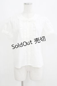 MILK / マドレーヌブラウス  白 H-25-06-09-1045-ML-BL-KB-ZH