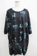 NieR Clothing / プリント半袖CUTSEW F 黒 H-25-06-09-1050-PU-TO-KB-ZH