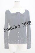 Jane Marple / ヴィンテージロゴエンブロイダリーのカーディガン  ネイビー H-25-06-09-1053-JM-TO-KB-ZH