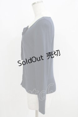 画像2: Jane Marple / ヴィンテージロゴエンブロイダリーのカーディガン  ネイビー H-25-06-09-1053-JM-TO-KB-ZH