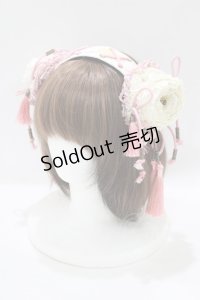 Ozz On / 和気香龍お団子カチューシャクリップ式ヘッドドレス  ピンク H-25-06-09-1059-OO-AC-KB-ZH