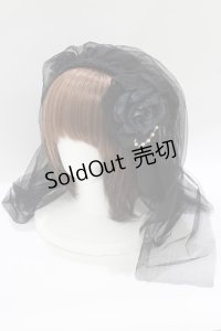 ATELIER PIERROT / ローズヴェールカチューシャ  ブラック H-25-06-09-1061-EL-AC-KB-ZH